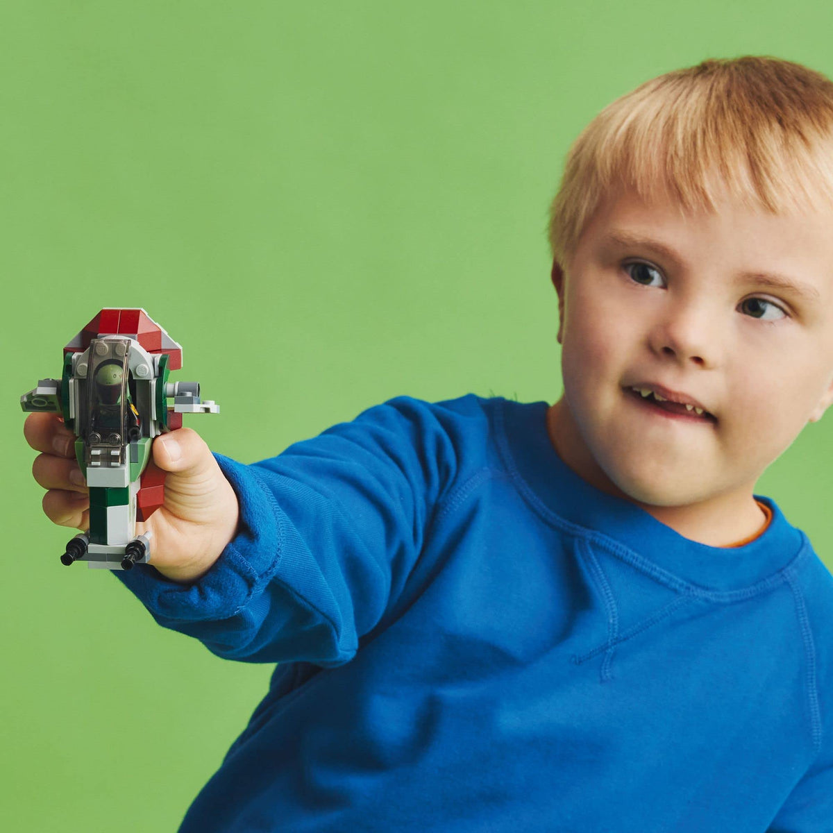 Building Toy Vehicle with Adjustable Wings and Flick Shooters W341