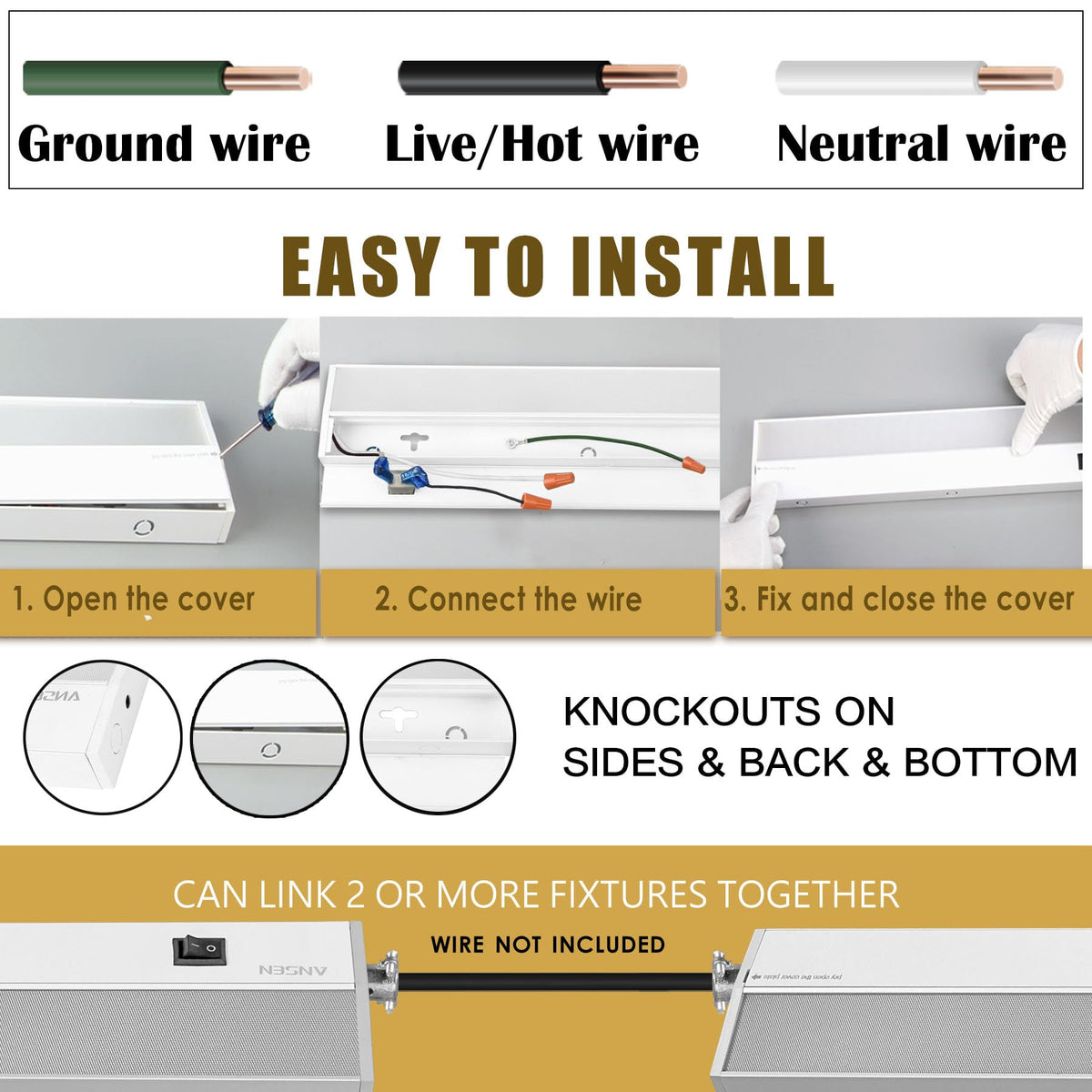 2 Packs Under Cabinet Lighting, 24in 18W Dimmable LED Light, 5 Color Temperature O905056