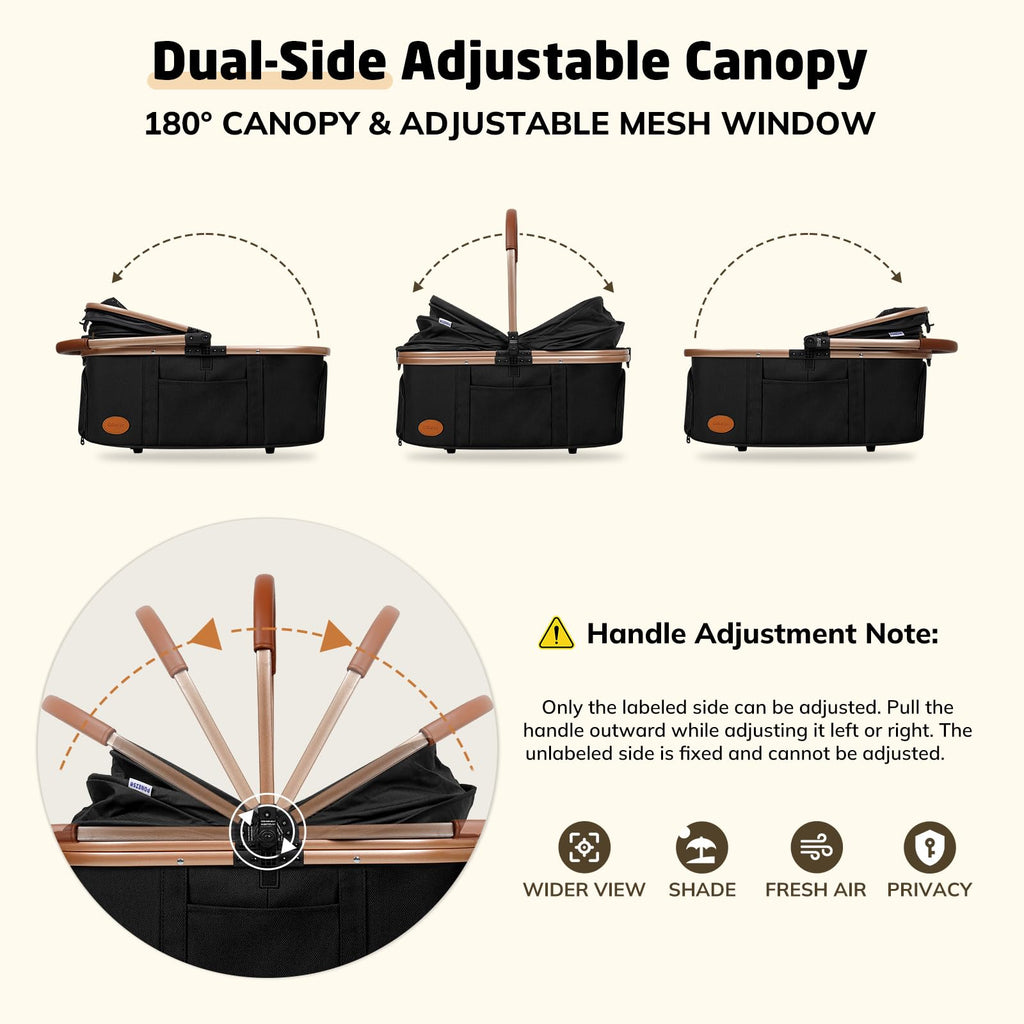 Black 3-in-1 Pet Stroller T47671