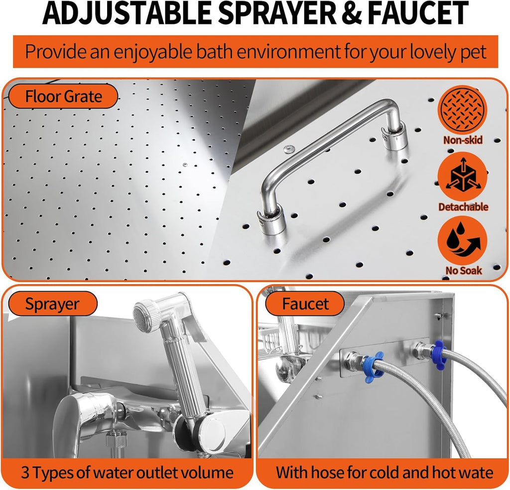 Stainless Steel Dog Grooming Station E656170