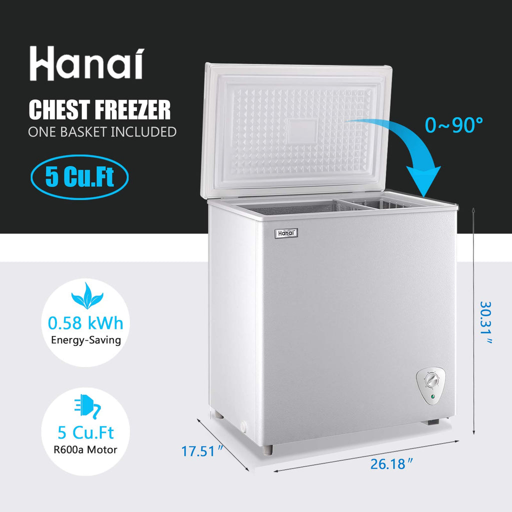 White 5.0 Cu.Ft Chest Freezer B435935