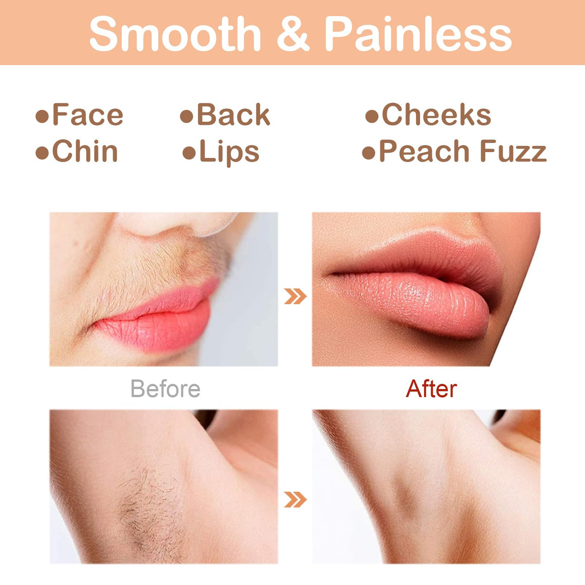 Womens Painless Electric Facial Hair Remover I23706