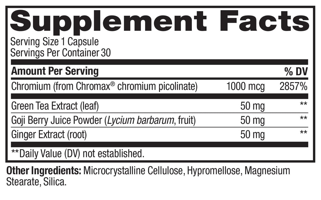 Metabolism Support 1000 mcg Chromium 30 Count J92965