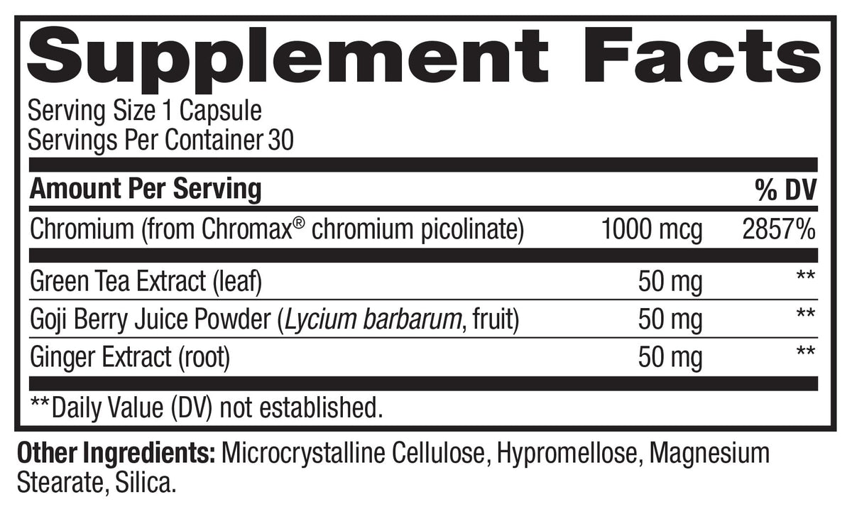 Metabolism Support 1000 mcg Chromium 30 Count J92965