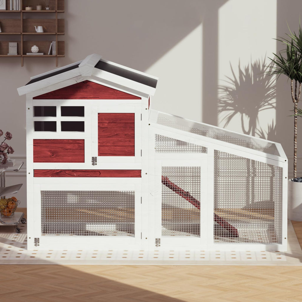 Weatherproof Wooden Rabbit Hutch L602