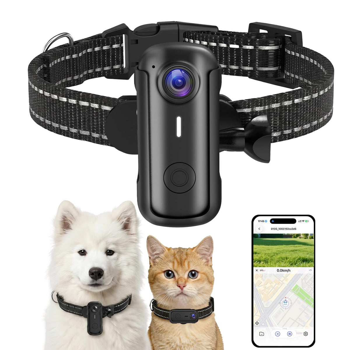 Cat Camera Collar with 1080P HD Video Record, XS-Size Pet POV Cam, 8GB SD Card I58883