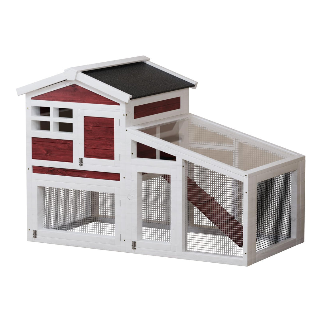 Weatherproof Wooden Rabbit Hutch L602