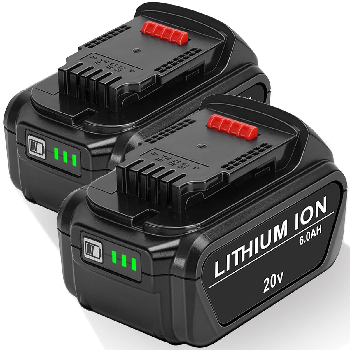 2 Pack 6.0Ah Replace Battery for 20V MAX Cordless Power Tools O8296