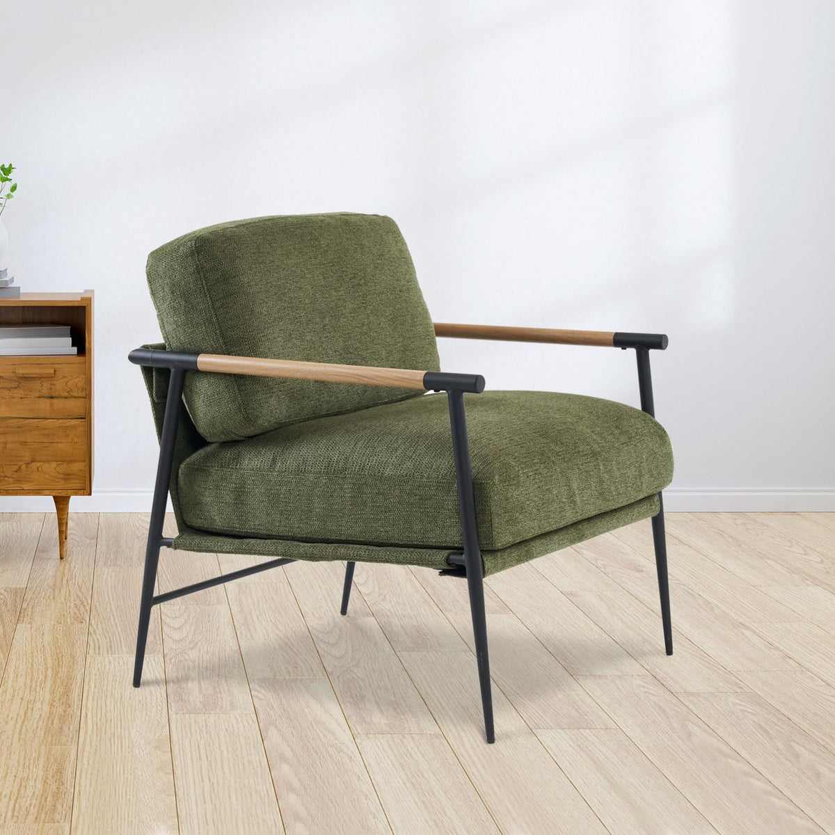 Green Chenille Accent Chair Set of 2 P672696