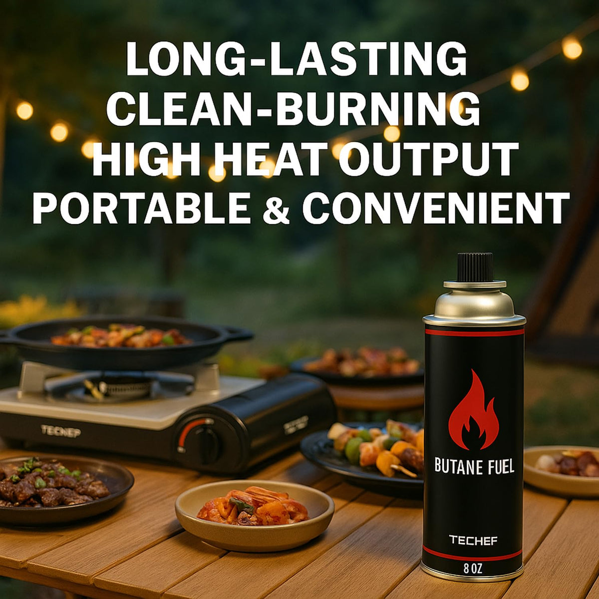 8oz Butane Gas Fuel Canisters with Dual Safety System Q6540