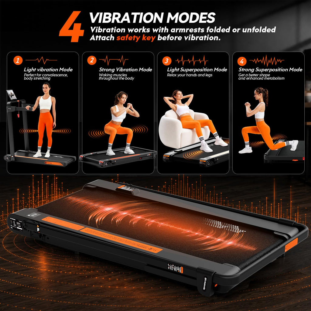 Foldable Treadmill with Vibration Plate H783
