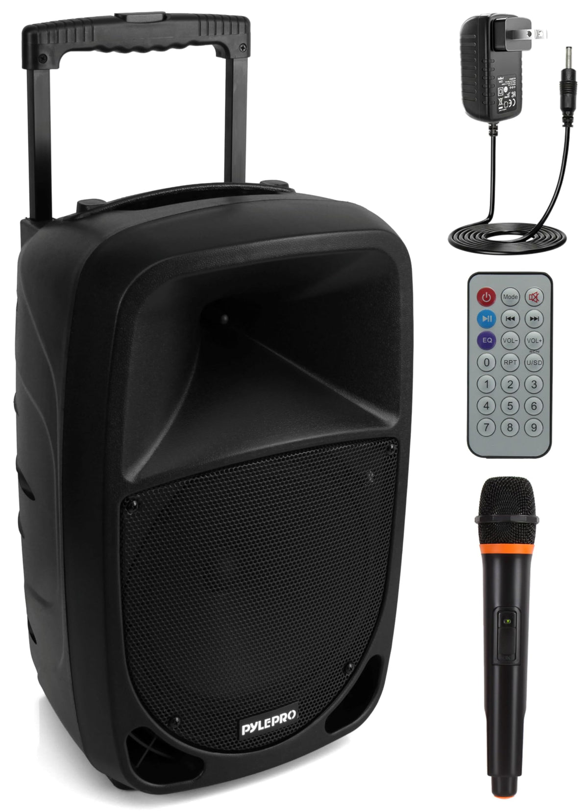 1000W Portable Bluetooth PA Speaker with 10'' Subwoofer and Wireless Mic R111950