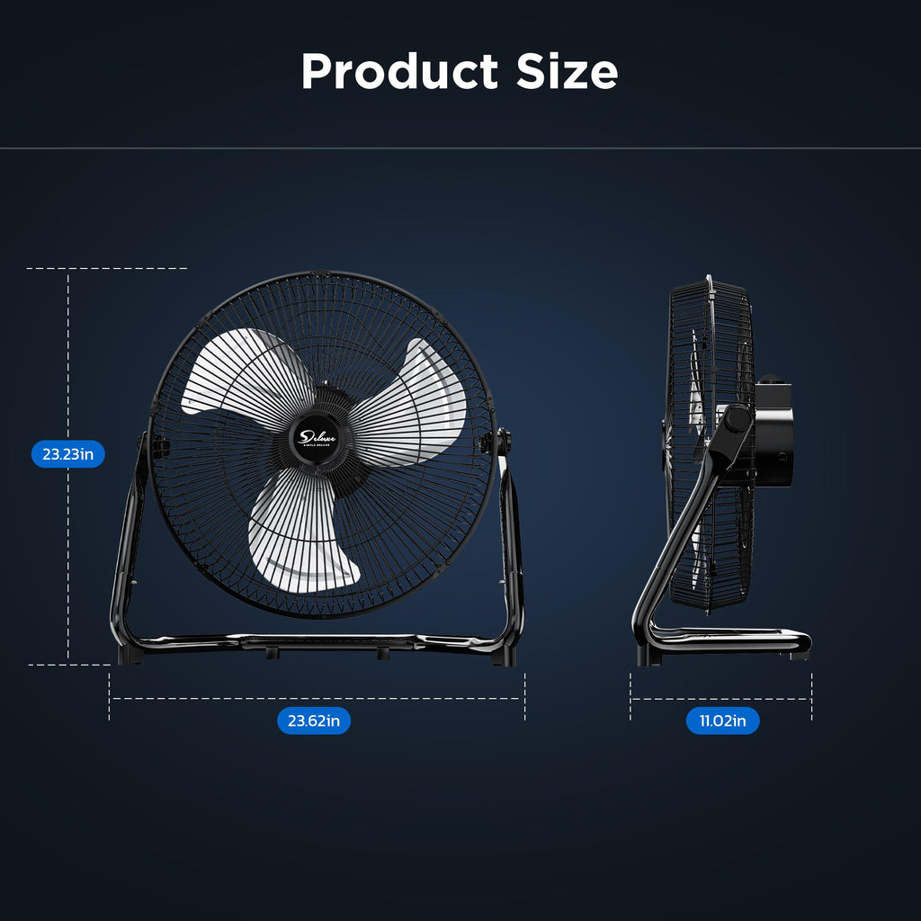 20" 3-Speed High Velocity Industrial Floor Fan, 2 Pack V14721