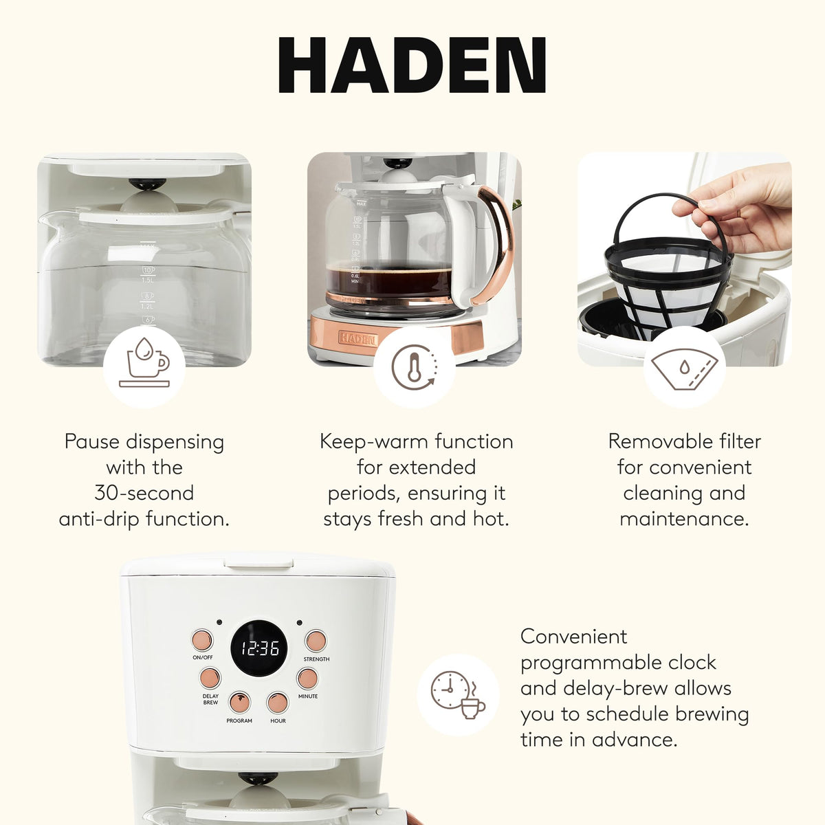 12 Cup Programmable Drip Coffee Maker I738975