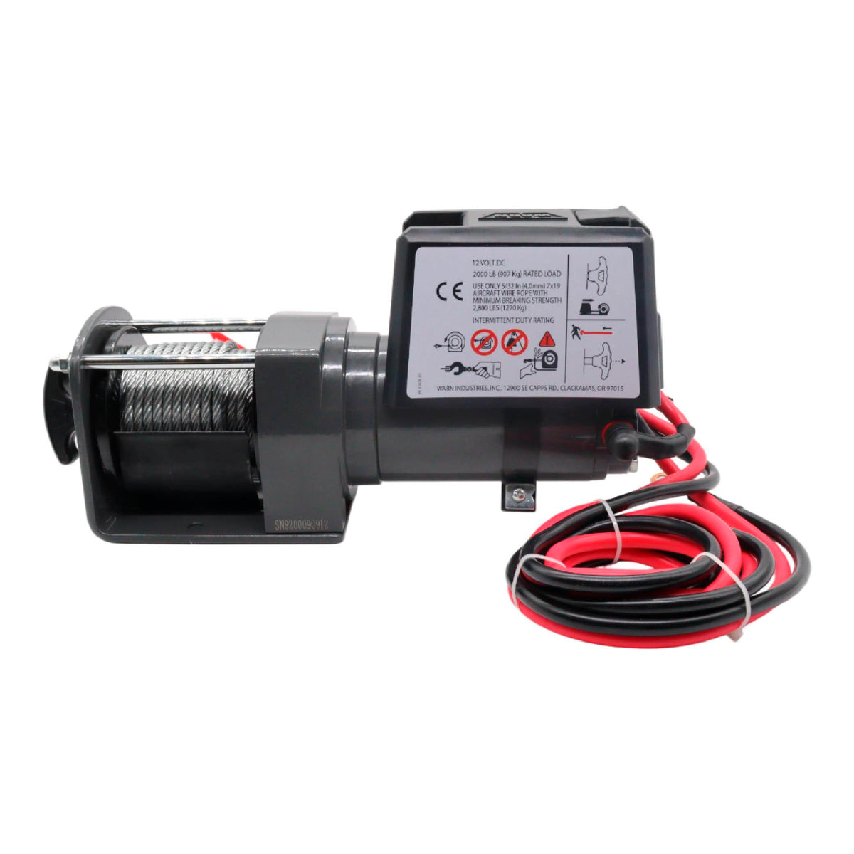 12V Electric Winch with 2000 lb Pulling Capacity C6685