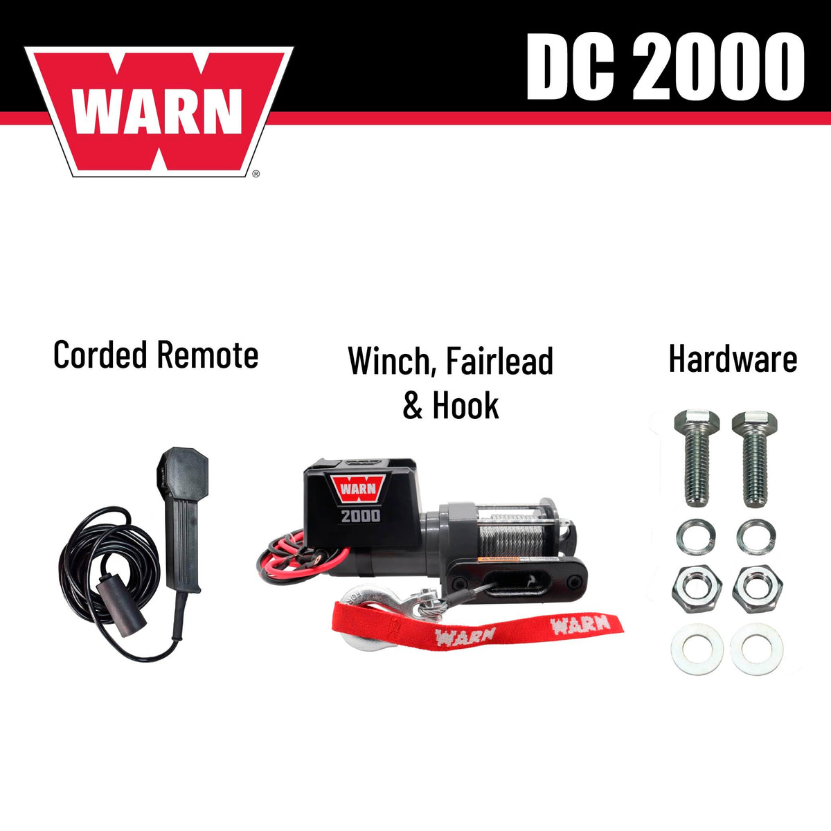 12V Electric Winch with 2000 lb Pulling Capacity C6685