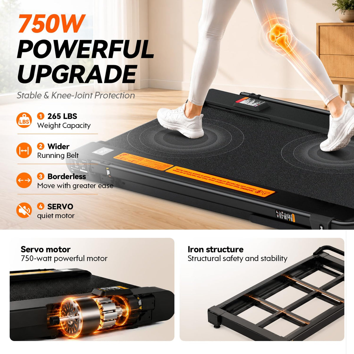 Foldable Treadmill with Vibration Plate H783