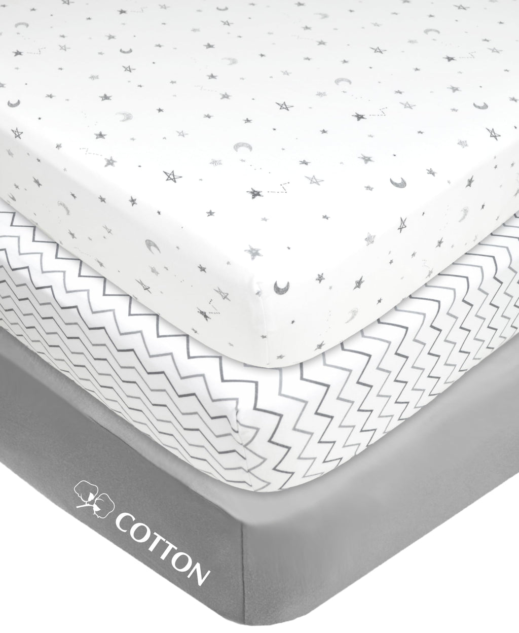 3 Pack Fitted Mini Crib Sheet 38x24" D488768