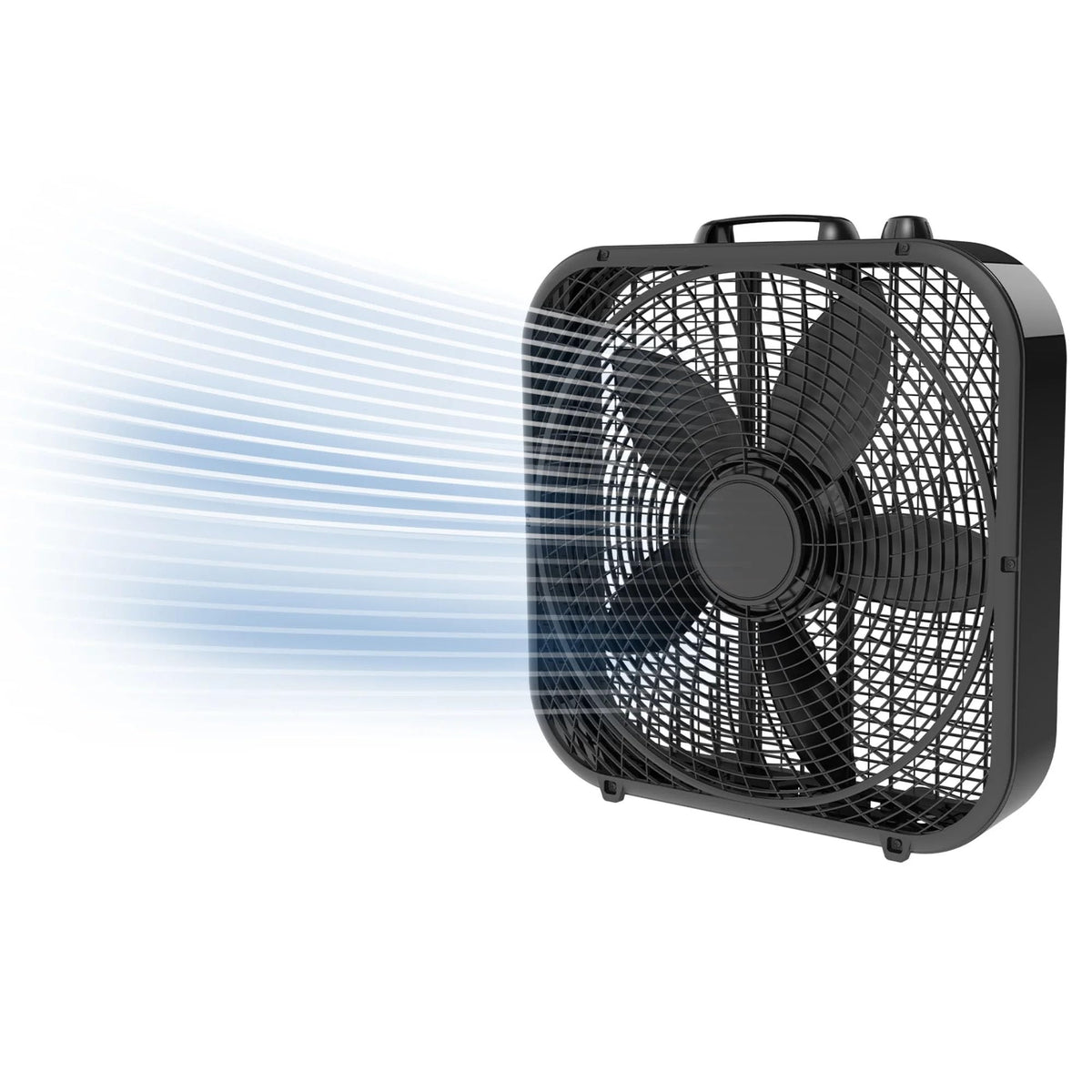 20-inch Black Box Fan with Handle H9632