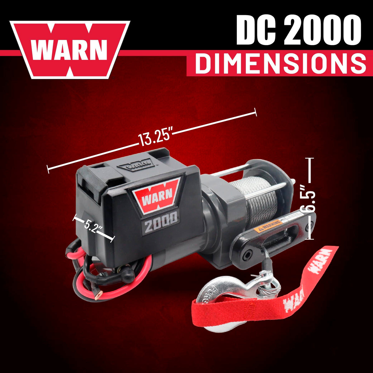 12V Electric Winch with 2000 lb Pulling Capacity C6685