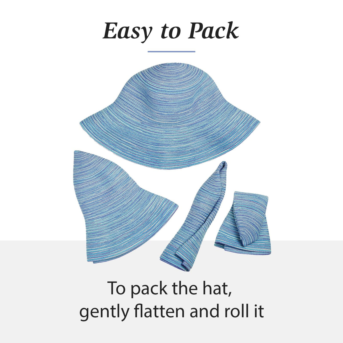 Women's Packable Adjustable Wide Brim Sun Hat G206