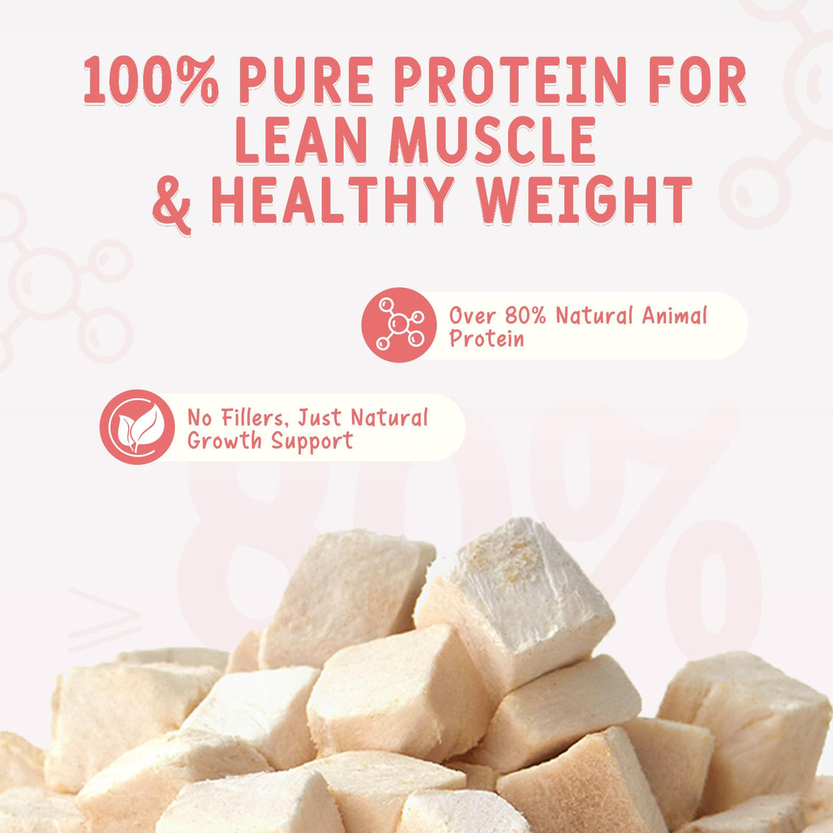 Freeze Dried Chicken Breast Cat & Dog Treats 2.82oz Single Ingredient Grain-Free T87862