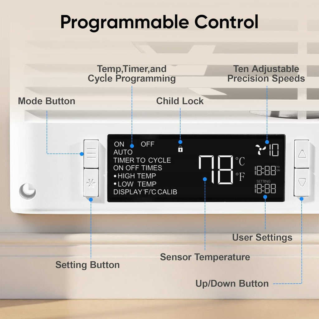 8" Room to Room Air Transfer Fan with Remote K52819
