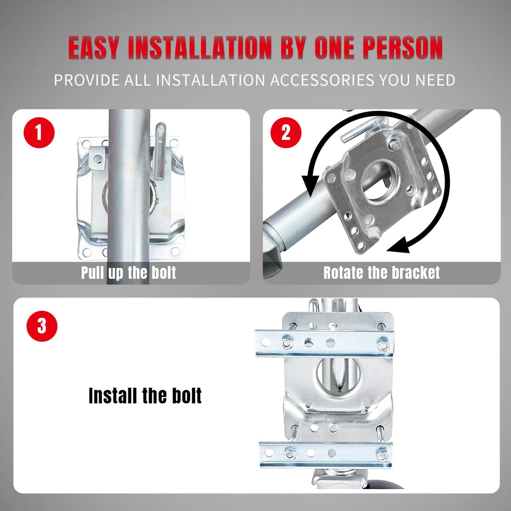 1000 lbs Swivel Boat Trailer Jack with Wheel V645