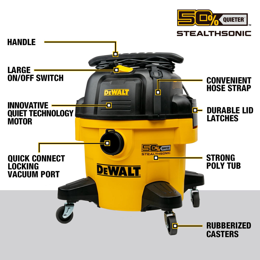 6 Gal 5 HP Quiet Wet and Dry Shop Vacuum U9530