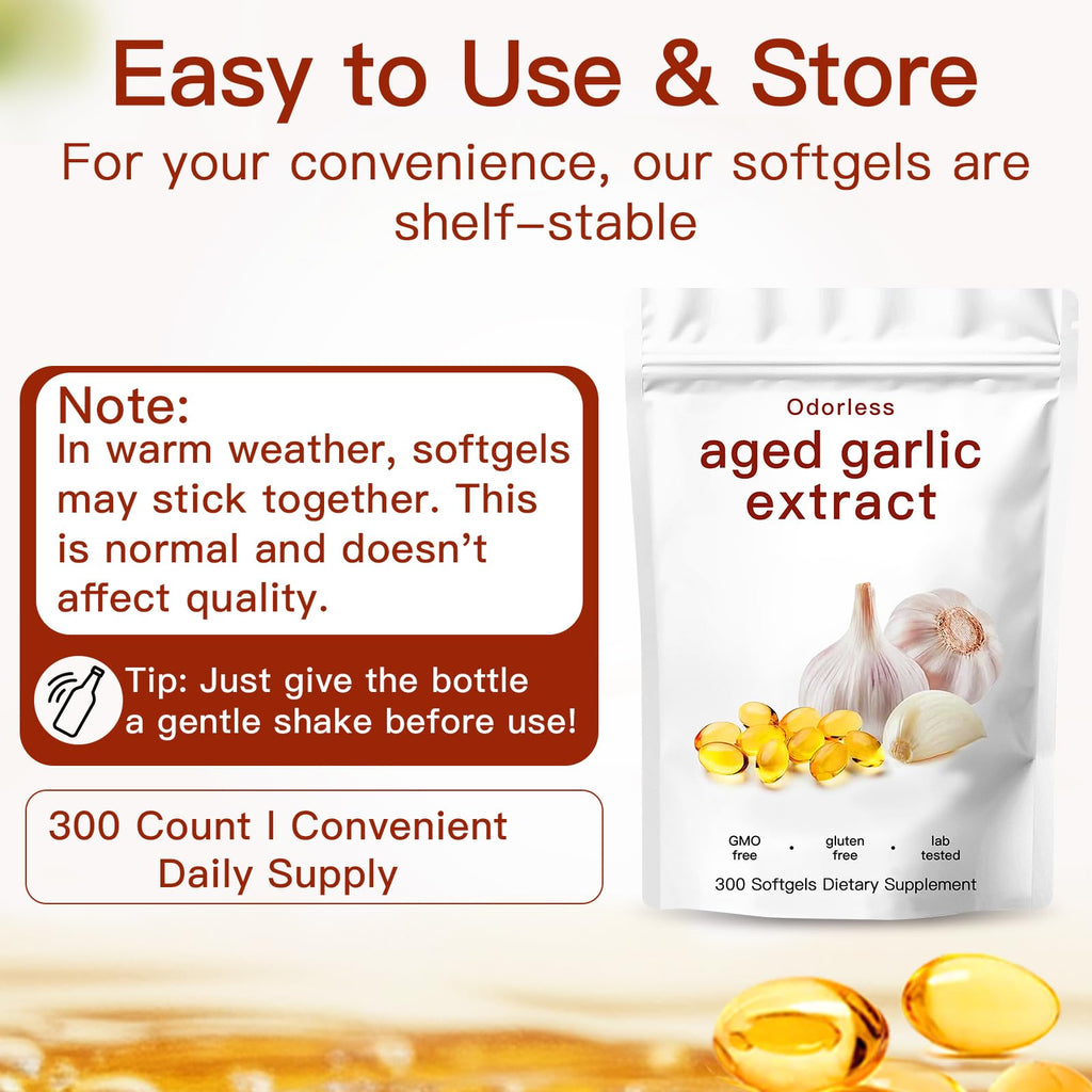 Odorless Organic Garlic Capsules 300 Count I760