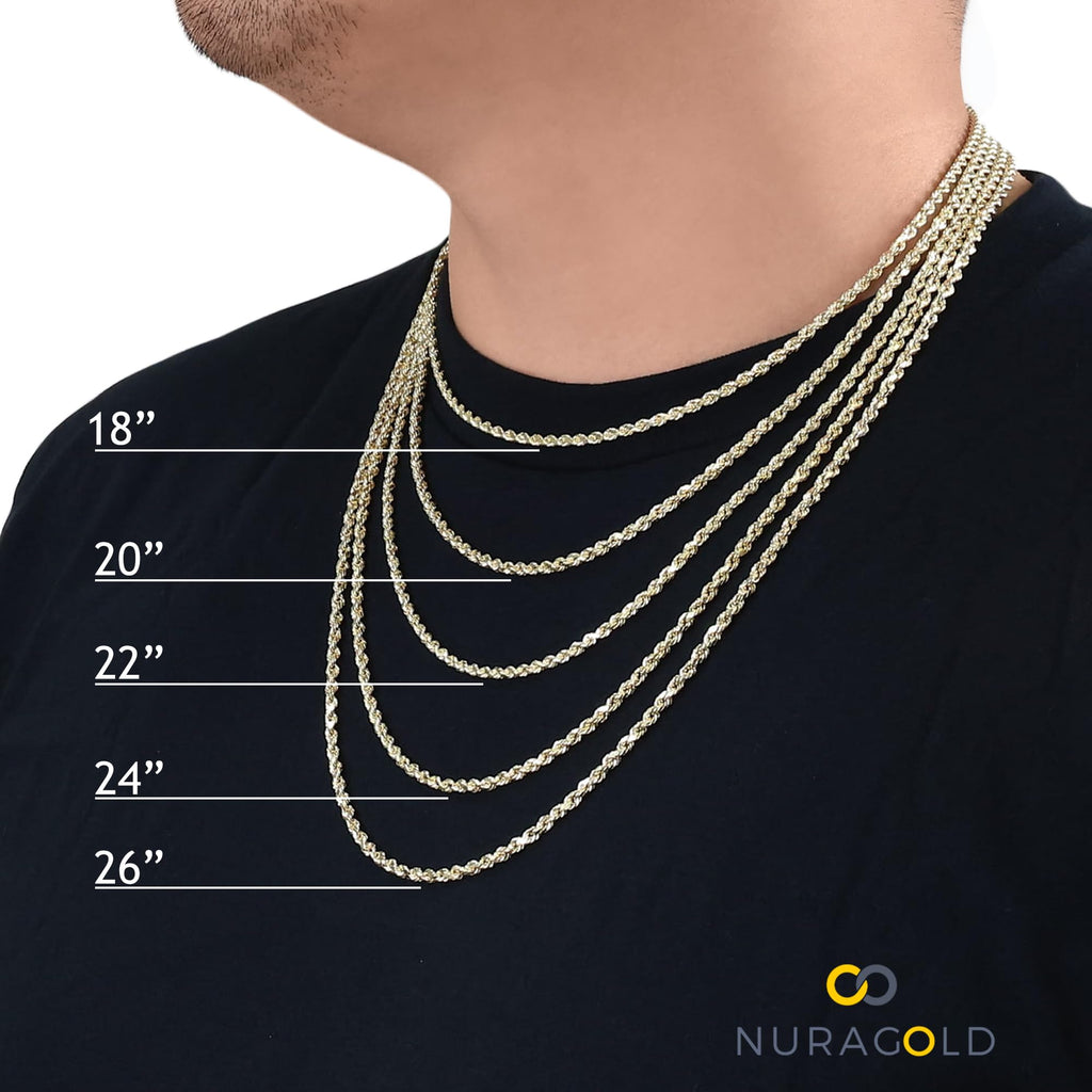 14k Yellow Gold Cuban Link Chain Necklace E52214