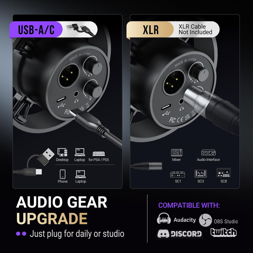 Dynamic XLR USB Microphone F99753