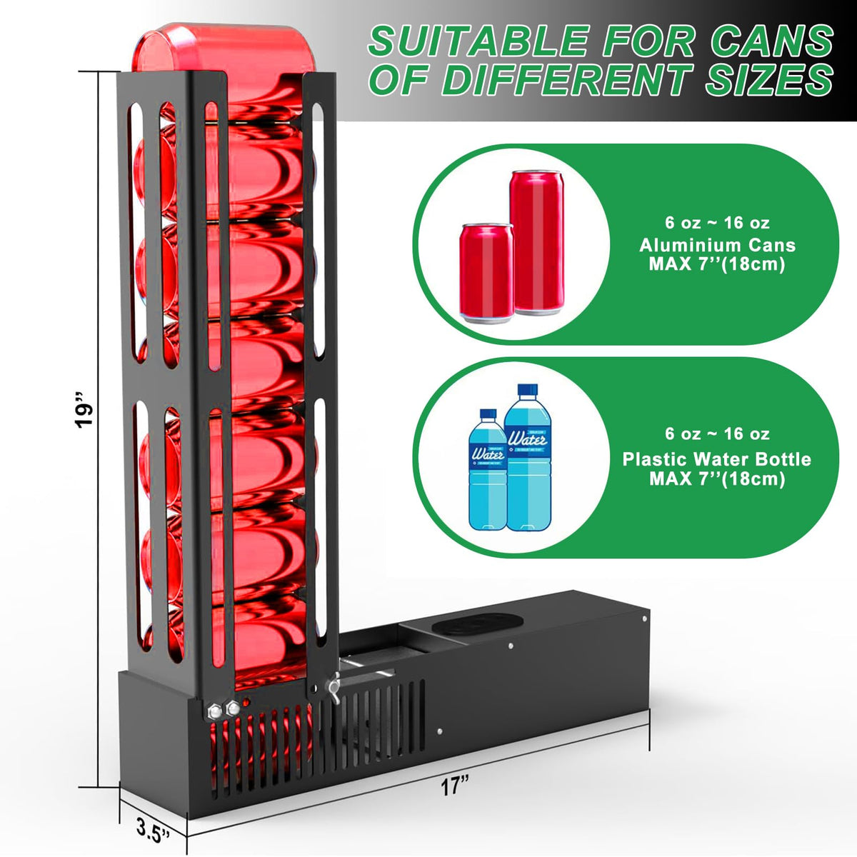 Electric Can Crusher, 8 Cans at a Time, Heavy Duty for 12oz & 16oz Cans A750995