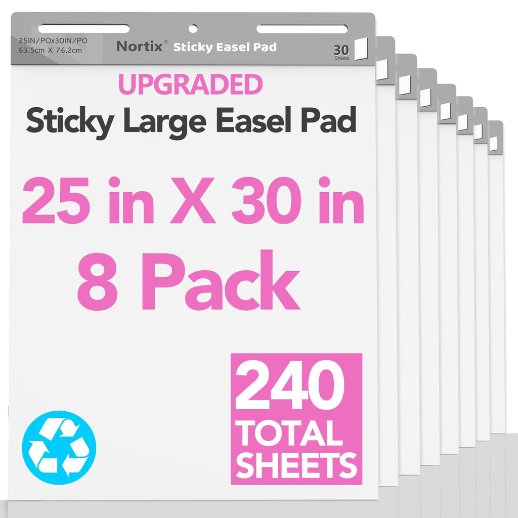 Sticky Easel Pads, 25 x 30 inch, 30 Sheets/Pad, 8 Pads H130751