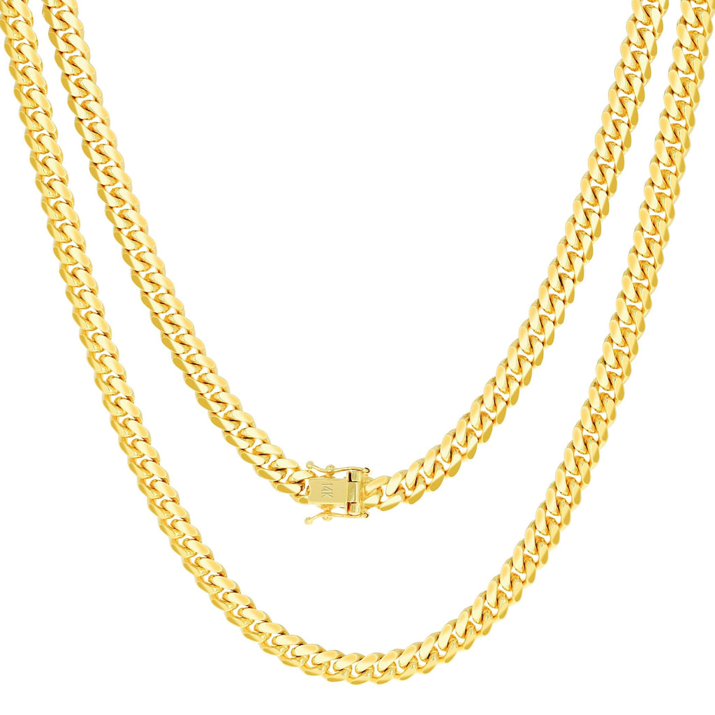 14k Yellow Gold Cuban Link Chain Necklace E52214