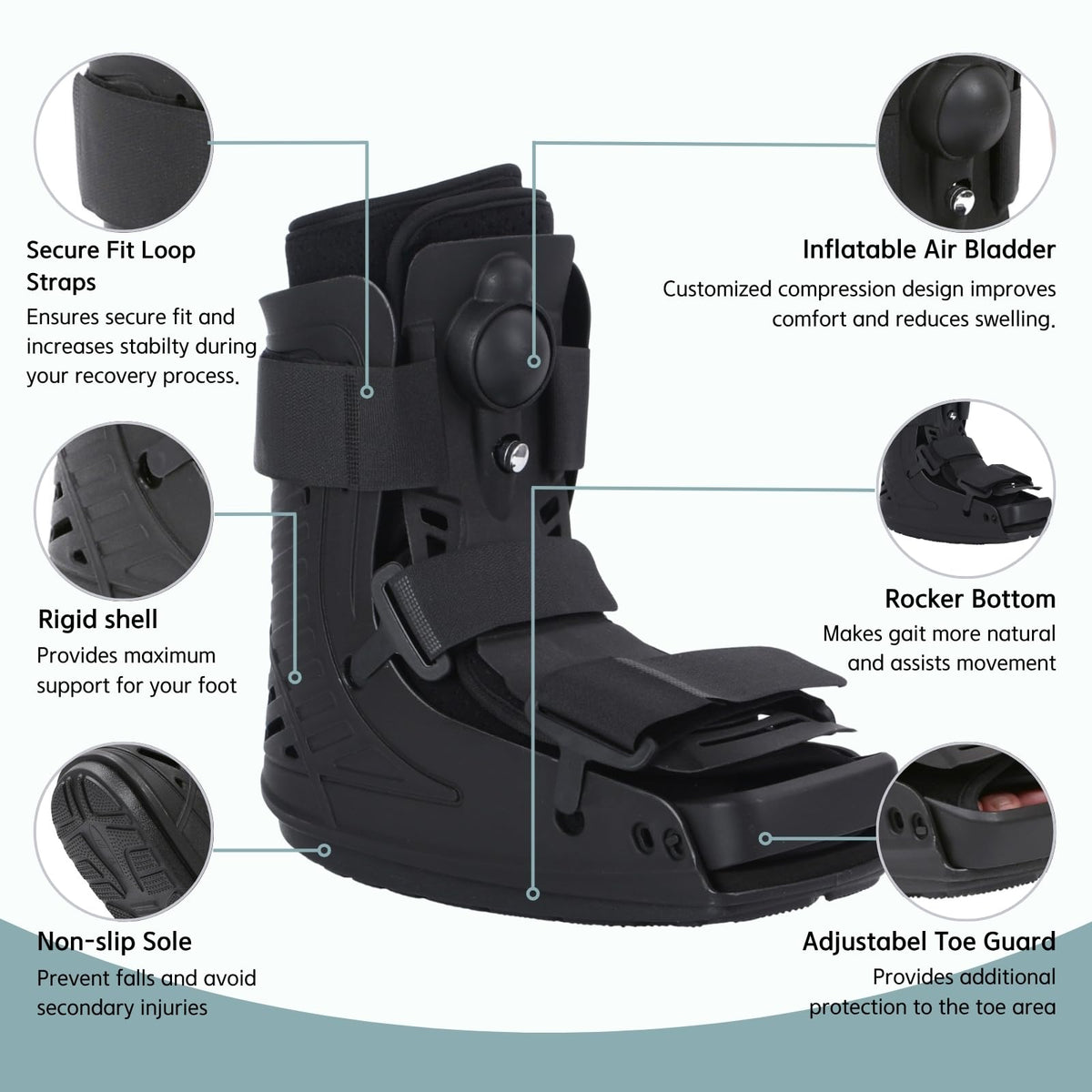 Short Inflatable Walking Boot V174