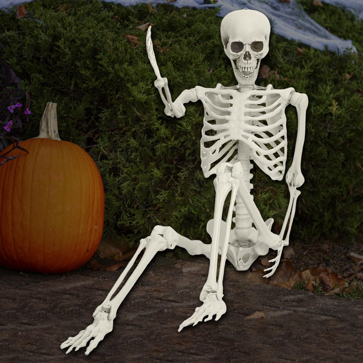 5.4ft Poseable Life Size Skeleton with Movable Joints H509
