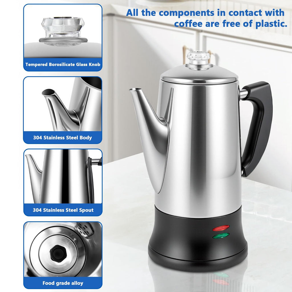 12 Cup Stainless Steel Electric Coffee Maker R65045