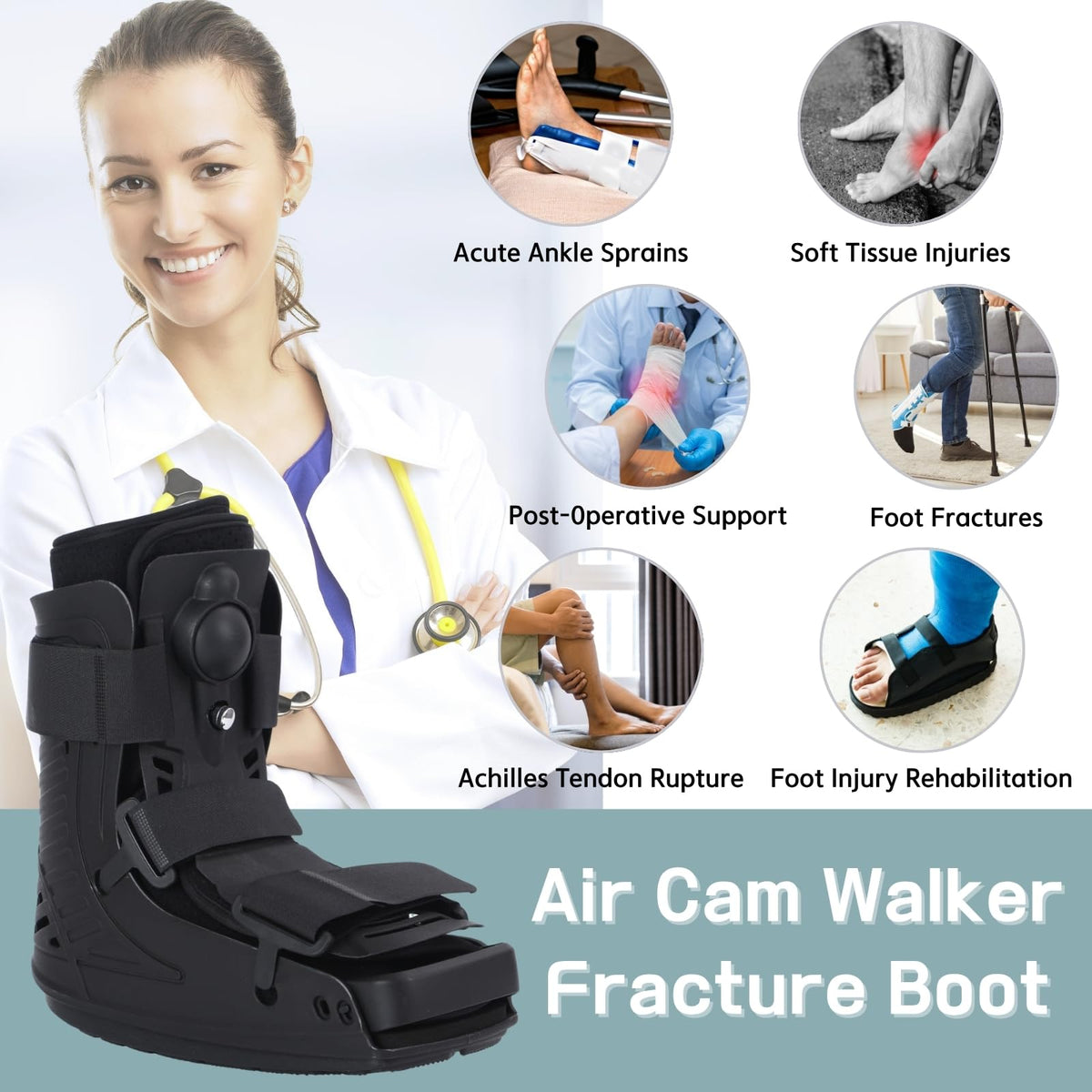 Short Inflatable Walking Boot V174
