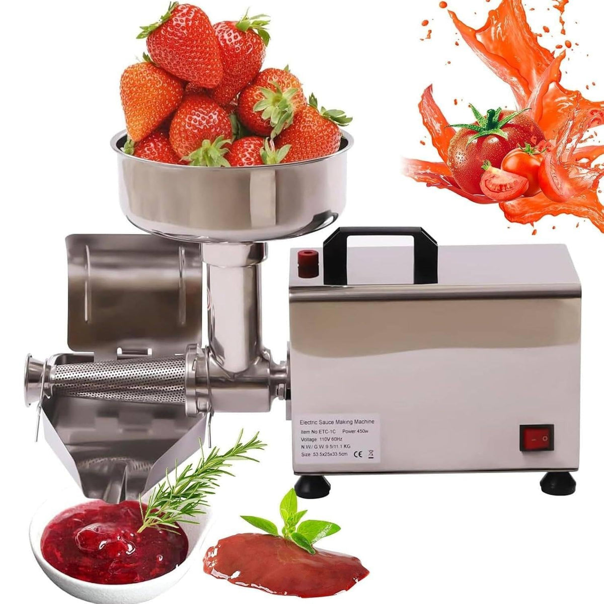 450w Stainless Steel Electric Tomato Strainer Machine A690