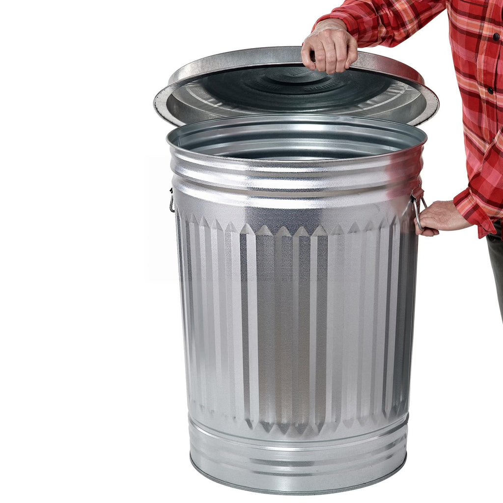 31 Gallon Galvanized Steel Storage Can with Lid T88162
