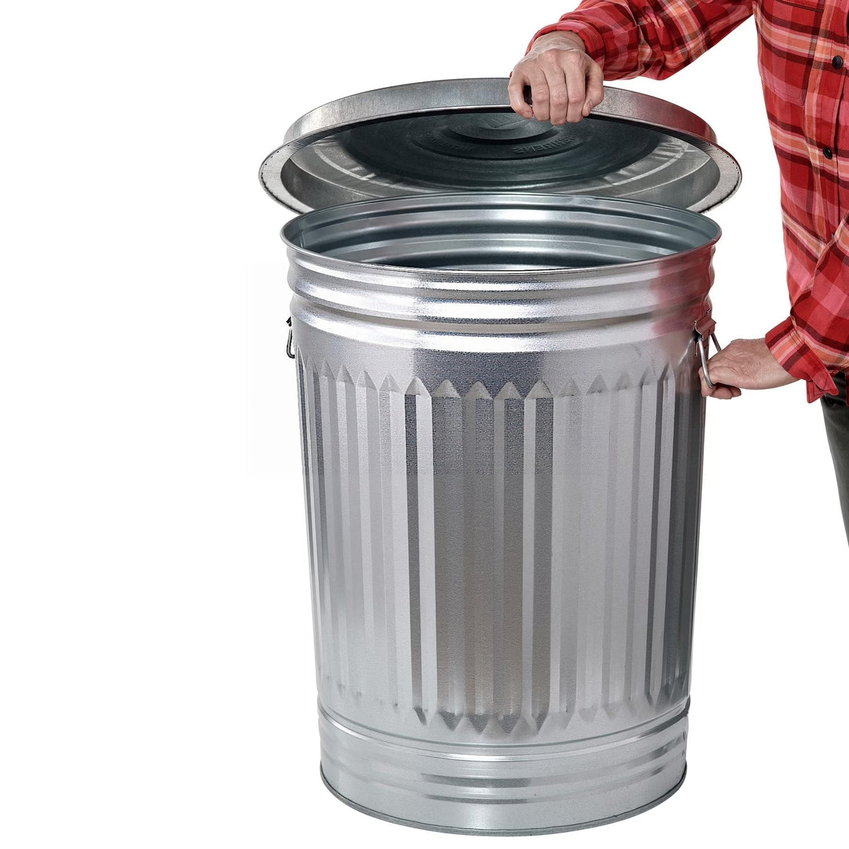 31 Gallon Galvanized Steel Storage Can with Lid T88162