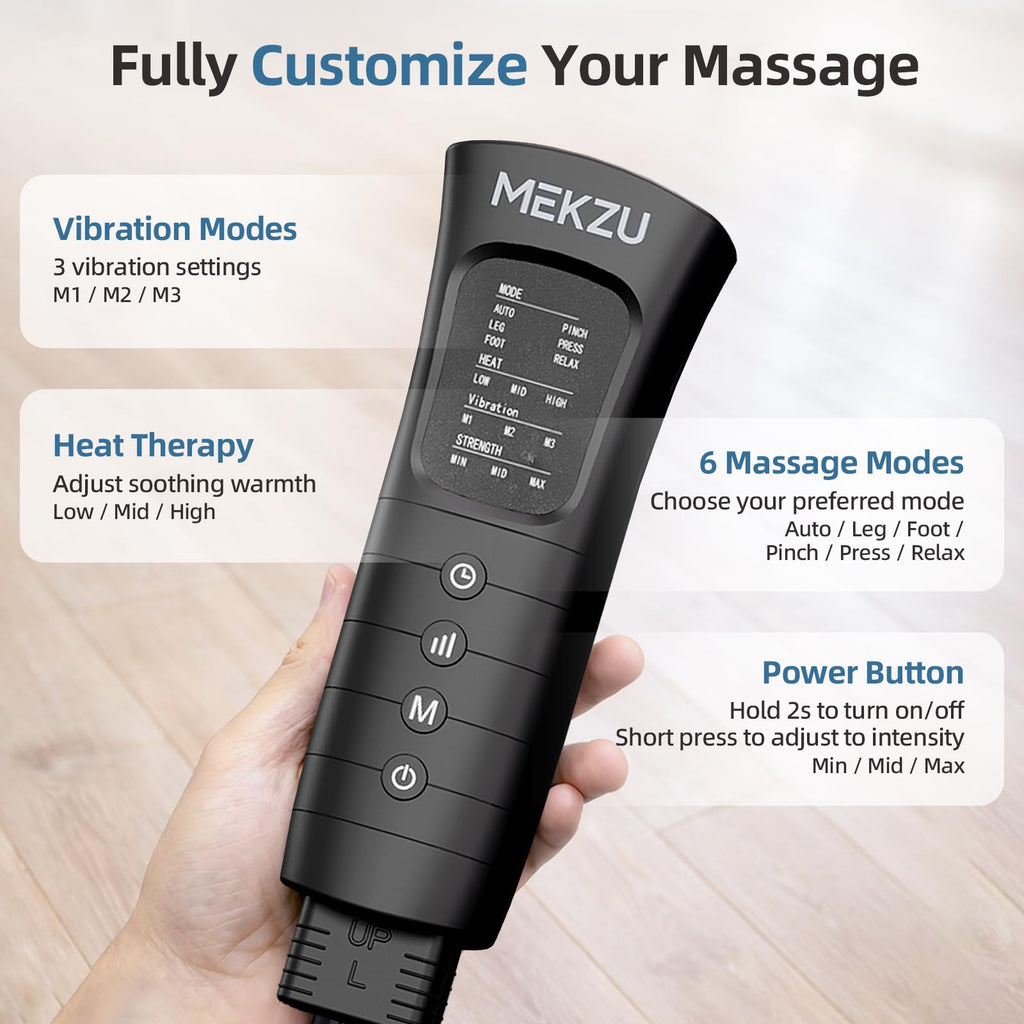 Air Compression Leg Massager with Heat T7006