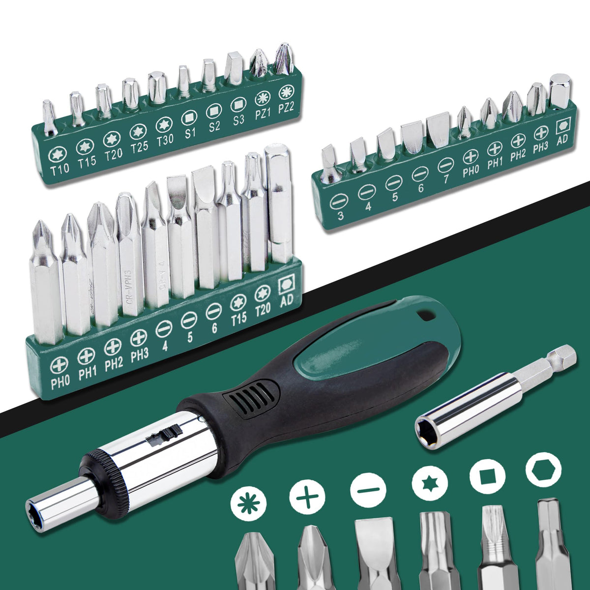 238-Piece Green Tool Set with Storage Box D34917