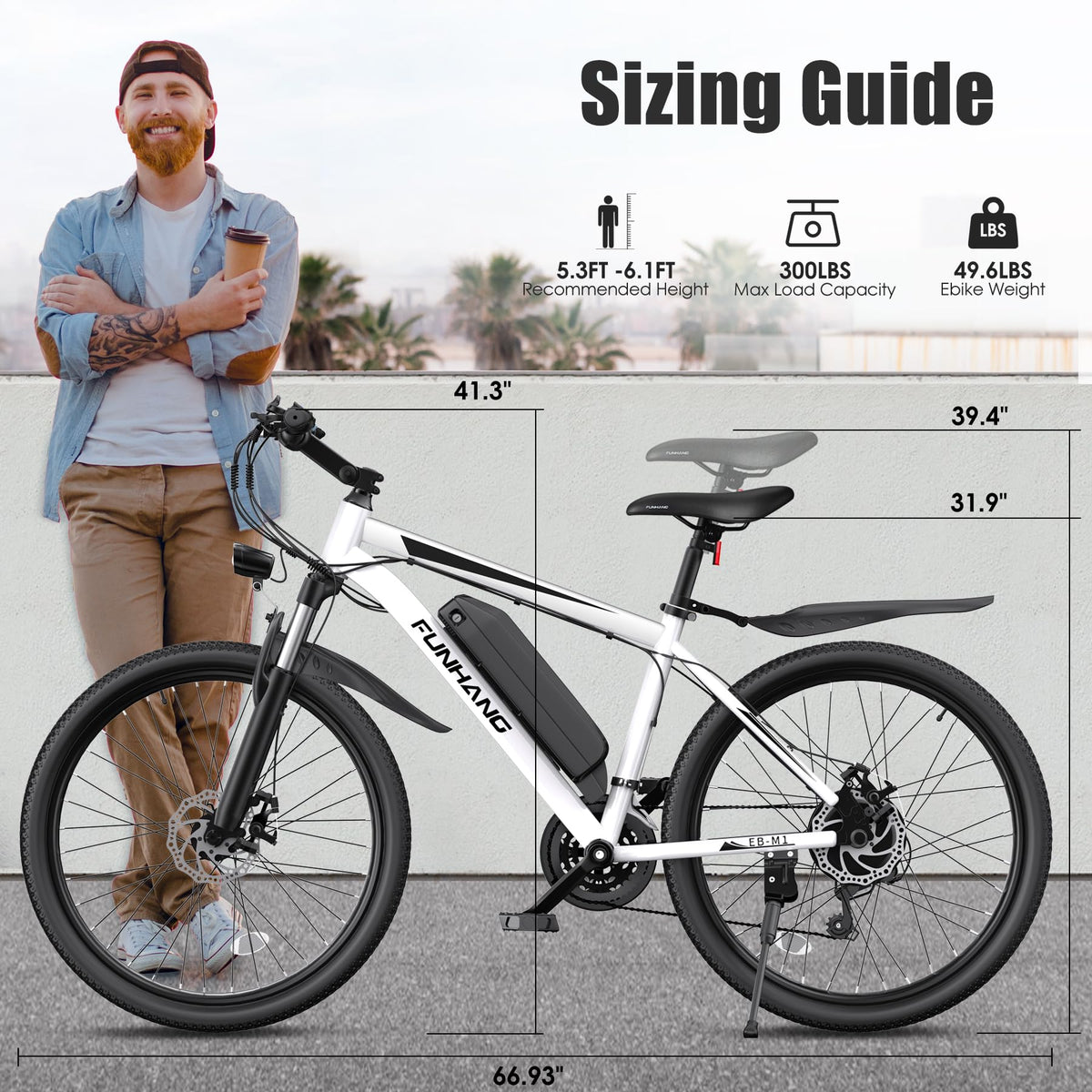 1000W 50Miles 26" Electric Mountain Bike with 48V Removable Battery L94287