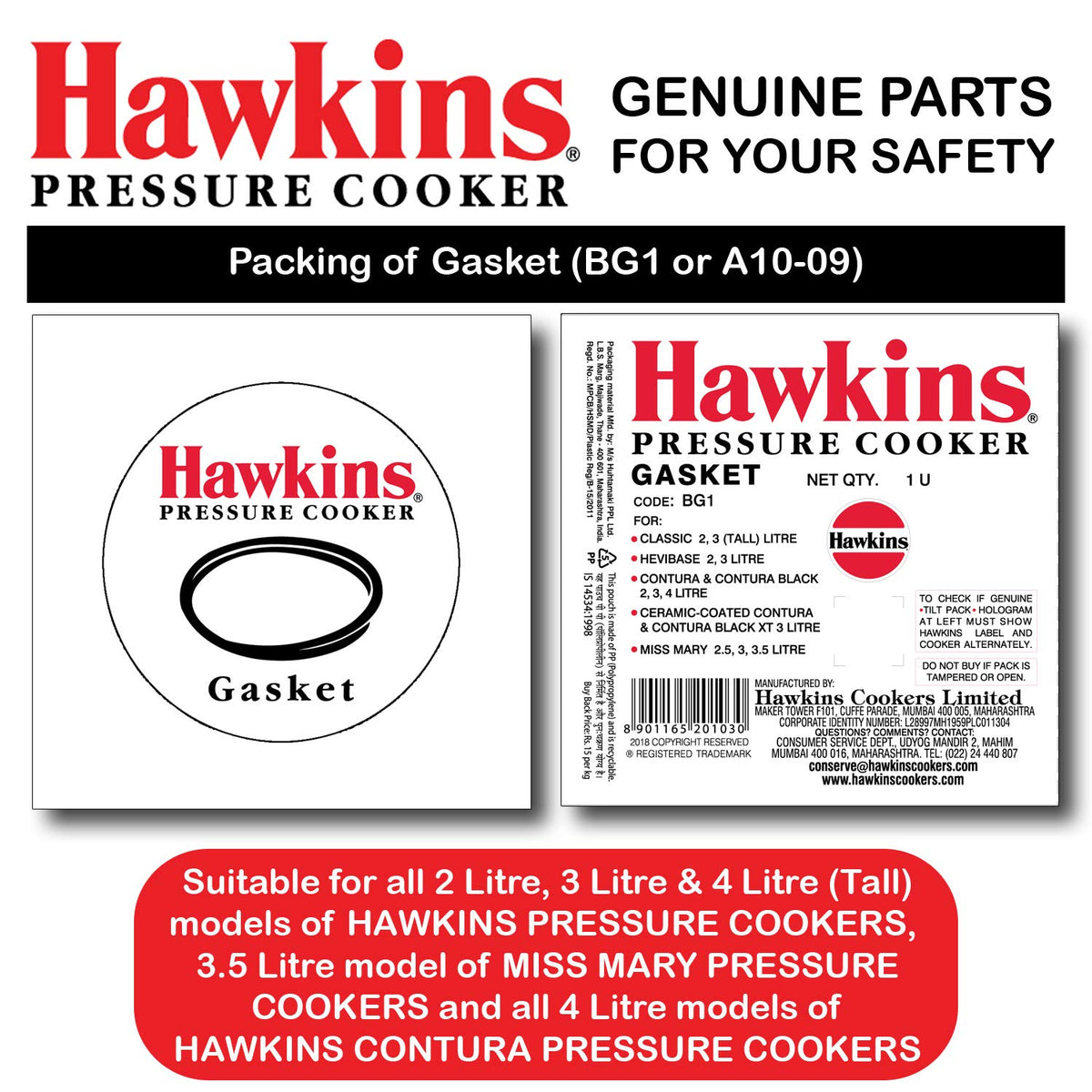 Black Gasket Sealing Ring for Pressure Cookers X544079
