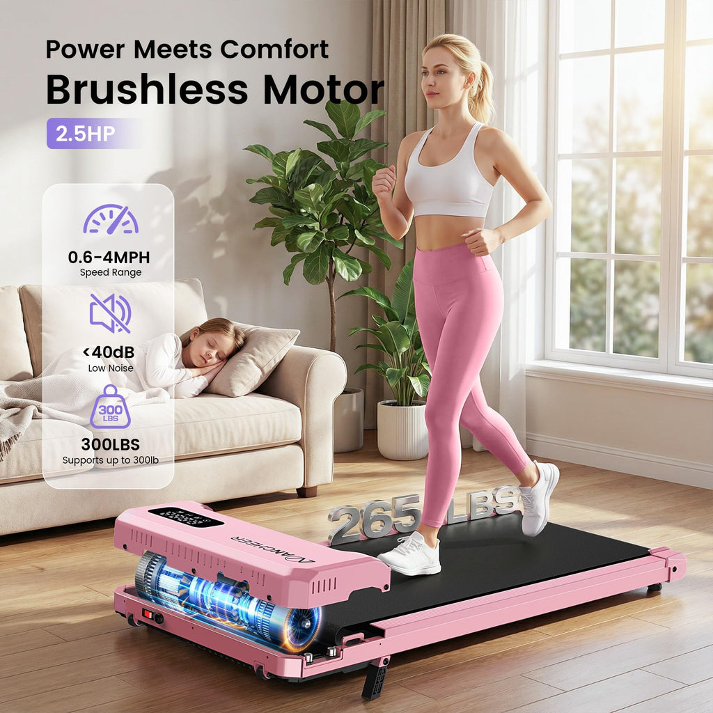 Under Desk Treadmill with Vibration Plate & Incline W3490