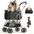 Pet Stroller with 4 Pu Wheels Foldable D68705