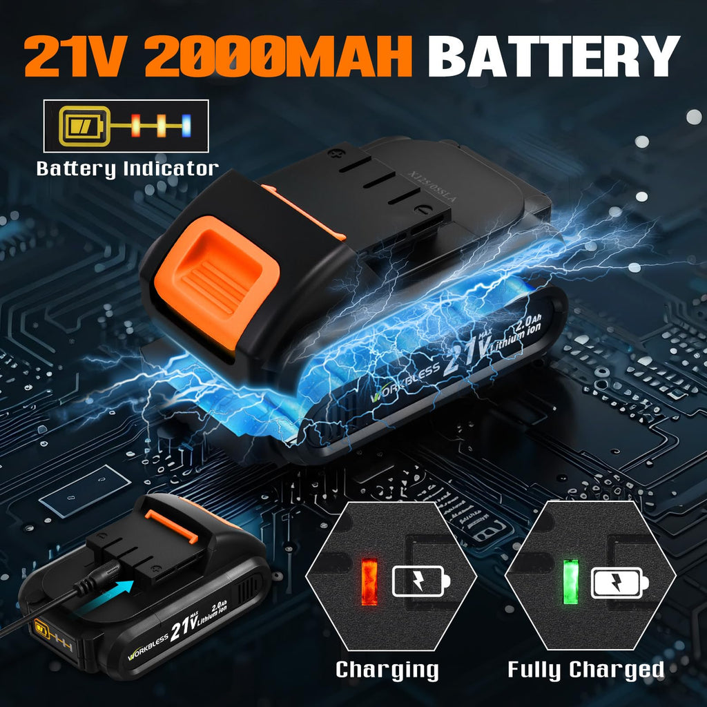21V Cordless Drill Set with Battery Charger U264991