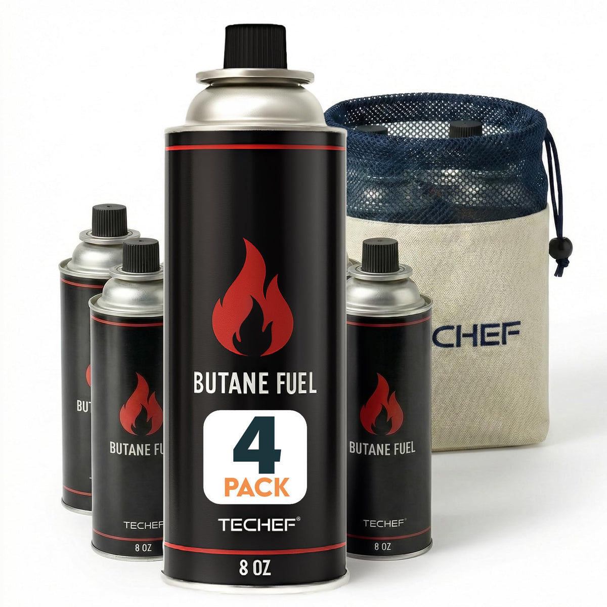 8oz Butane Gas Fuel Canisters with Dual Safety System Q6540